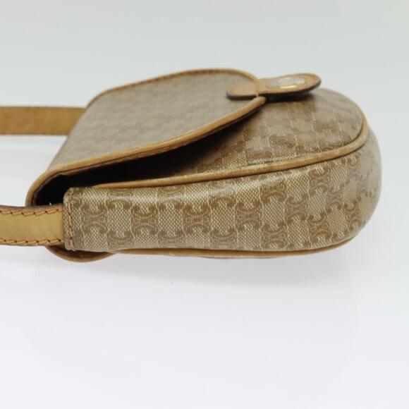 CELINE Macadam Canvas Shoulder Bag Pvc Beige Gold - Picture 4 of 12